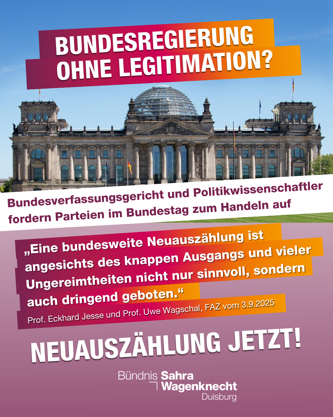 Bundesregierung ohne demokratische Legitimation?